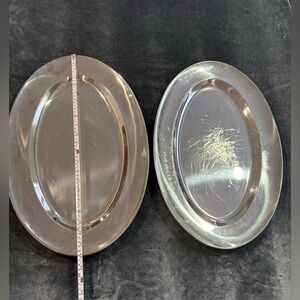 Vintage Farberware Silver Oval Serving Platters